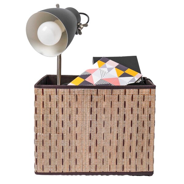Vintiquewise Beige Foldable Decorative Storage Box for Living Room, Bedroom, Dining, Playroom or Office QI004425-G - main